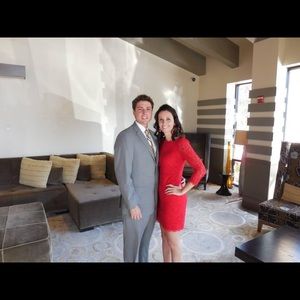 Beautiful red long sleeve dress